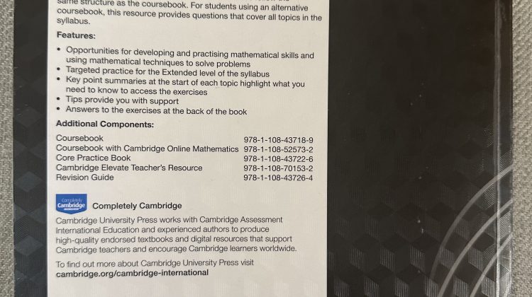 Mathematics IGCSE Workbook