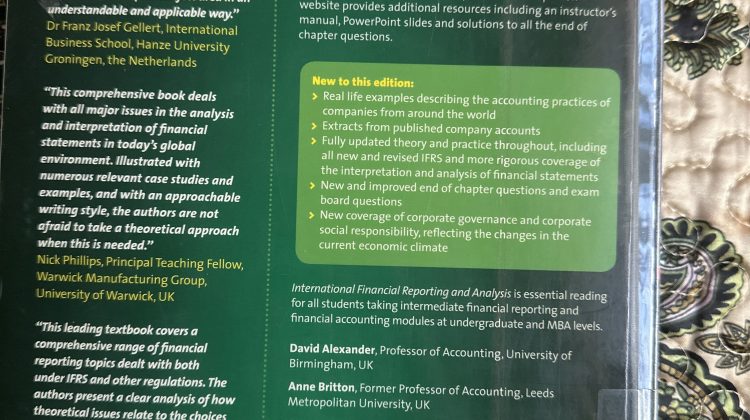International financial Reporting and Analysis